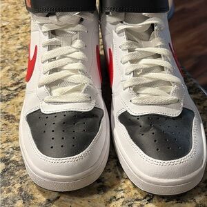White,Black, and Red Nike Sneakers